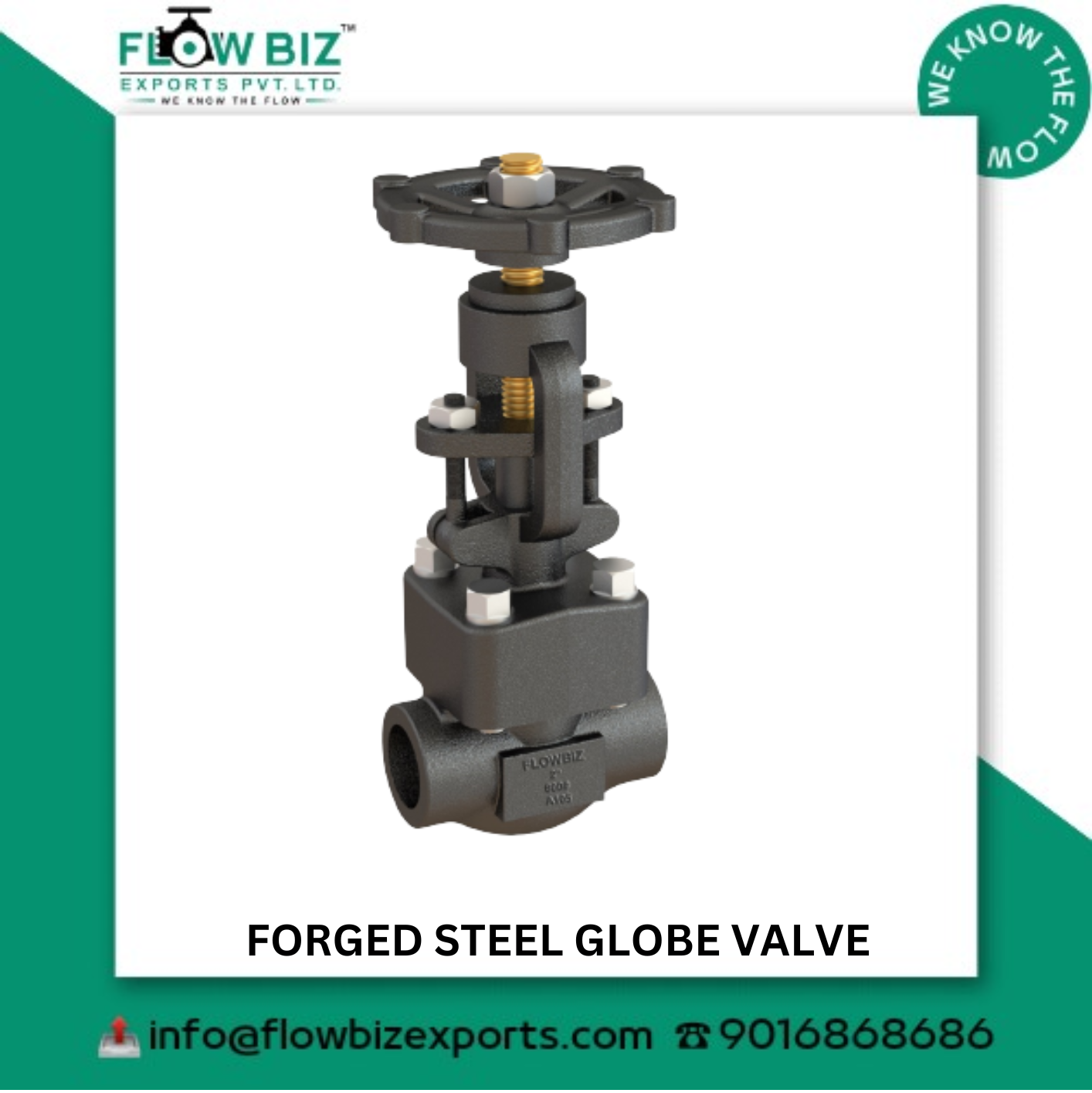 forged steel globe valve manufacturer pune  - Flowbiz