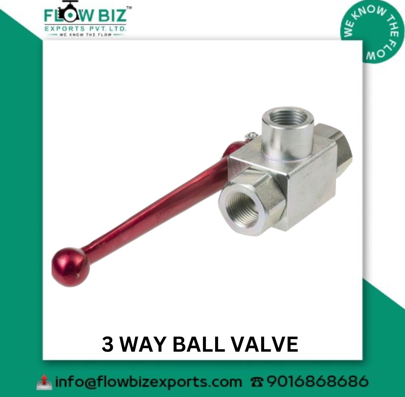 3 way ball valve manufacturer nashik - Flowbiz