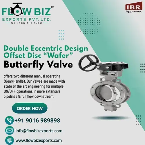 Double Eccentric Design Offset Disc Butterfly Valve