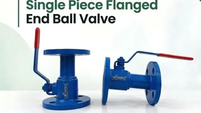 Single Piece Flanged End Ball Valve with Lever Handle | FlowBiz Exports