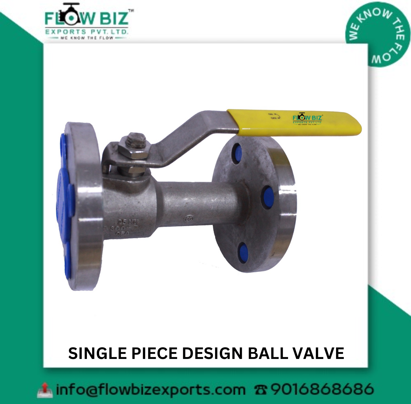 Single Piece Design Ball Valve Manufacturer in Nashik